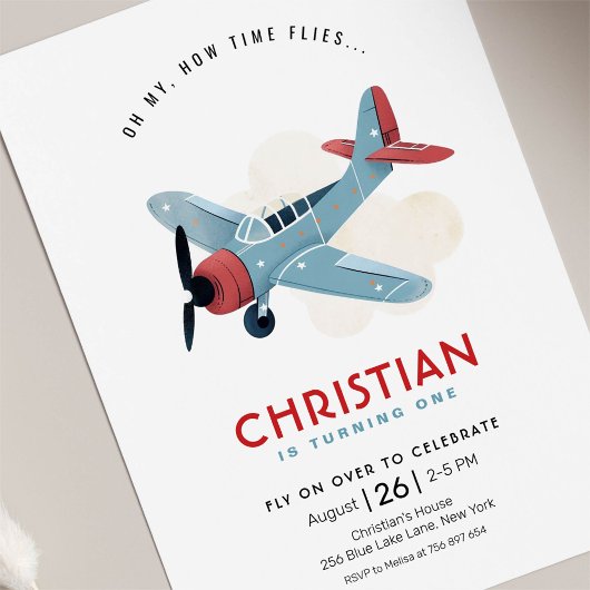 飛行機の飛行時間誕生日 招待状