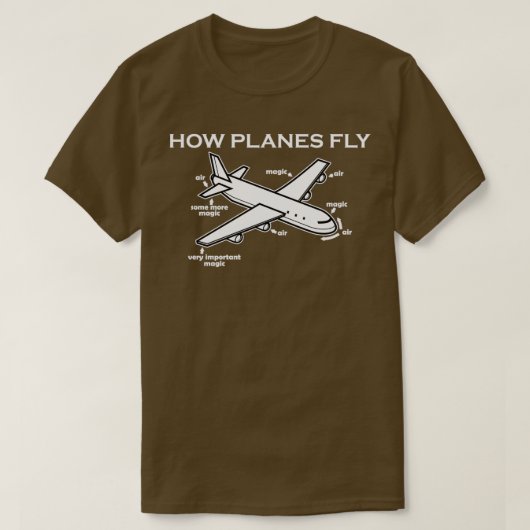飛行機の飛行1 Tシャツ (デザイン正面)