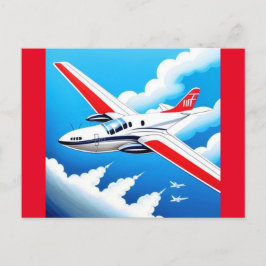飛行機の飛行 ポストカード