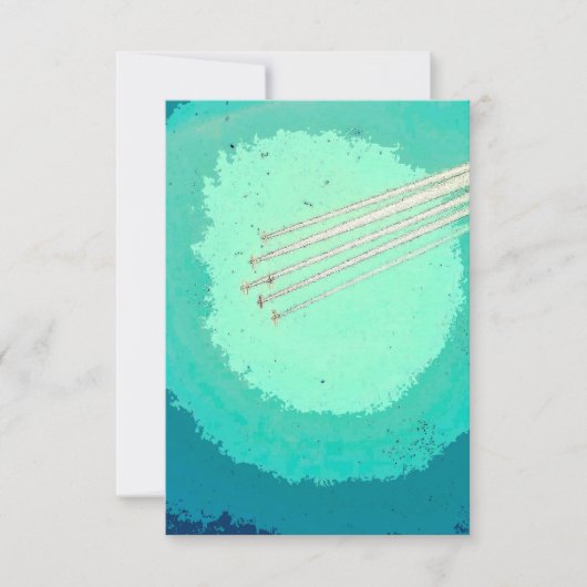 飛行機の飛行 案内状 (正面)