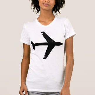 飛行機の黒 Tシャツ