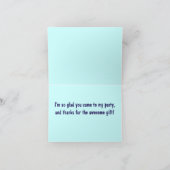 飛行機はギフトのために感謝していしています サンキューカード (内部)