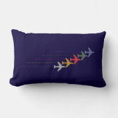 飛行機をエアテーマに色付けする ランバークッション (正面)