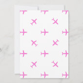 飛行機をテーマにした誕生日（女の子） 招待状 (裏面)