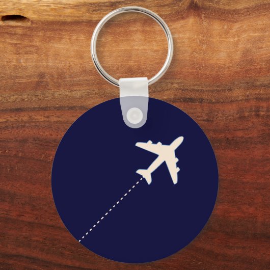 飛行機を一列に乗せて移動点々のあるする キーホルダー (正面)