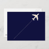 飛行機を一列に乗せて移動点々のあるする ポストカード (正面/裏面)