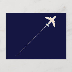 飛行機を一列に乗せて移動点々のあるする ポストカード