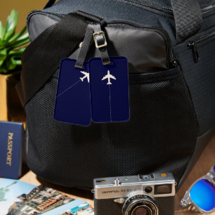 飛行機を一列に乗せて移動点々のあるする ラゲッジタグ
