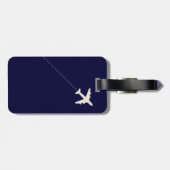 飛行機を一列に乗せて移動点々のあるする ラゲッジタグ (裏面横)