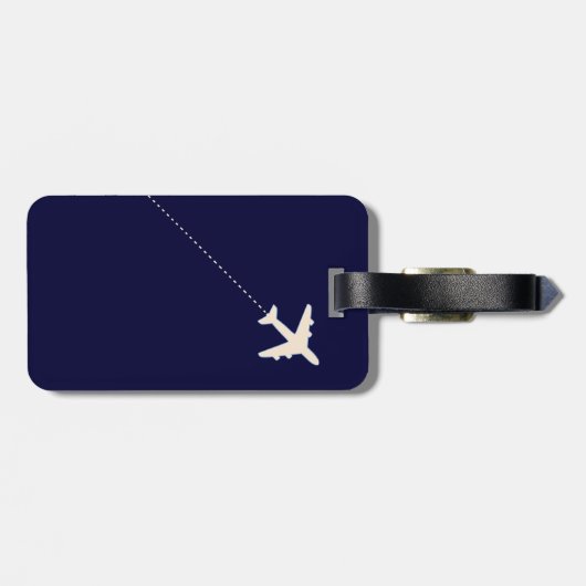 飛行機を一列に乗せて移動点々のあるする ラゲッジタグ (裏面横)