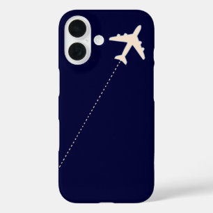 飛行機を一列に乗せて移動点々のあるする iPhone 16ケース