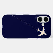 飛行機を一列に乗せて移動点々のあるする Case-Mate iPhoneケース (裏面 (横))