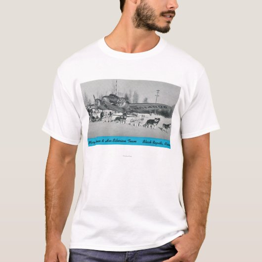 飛行機を持つメリーHansen及びシベリア人 Tシャツ (正面)