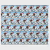 飛行機を操縦するアビエーターマウス紙 ラッピングペーパー (フラット)