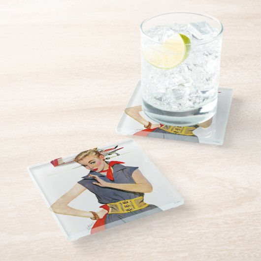 飛行機を盗んだ女の子 ガラスコースター (アングル)