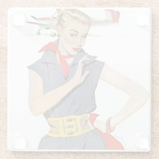 飛行機を盗んだ女の子 ガラスコースター (裏面)