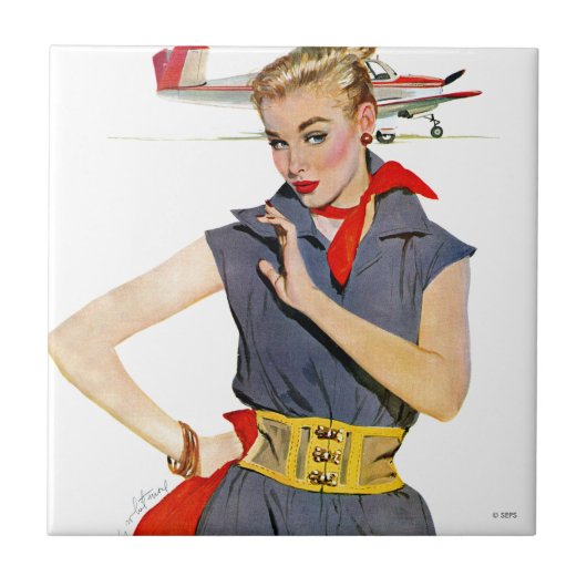 飛行機を盗んだ女の子 タイル (正面)