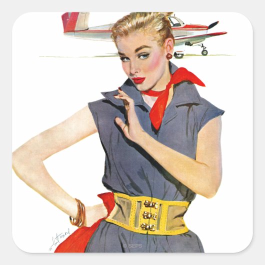 飛行機を盗んだ少女 スクエアシール (正面)