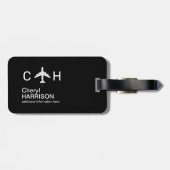 飛行機を飛ばす時間を常に半黒旅行 ラゲッジタグ (裏面横)