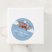 飛行機アドベンチャーベビーシャワーメッセージカード フェイバータグ (インサイチュ)