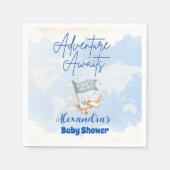 飛行機アドベンチャーワアウェイズベビーシャワー スタンダードカクテルナプキン (正面)