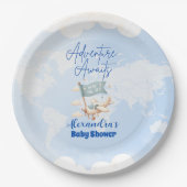 飛行機アドベンチャーワアウェイズベビーシャワー ペーパープレート (正面)