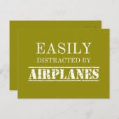 飛行機アビエーターのパイロットに気を取られる ポストカード (正面/裏面)