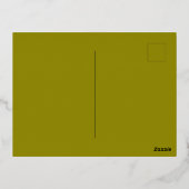 飛行機アビエーターのパイロットに気を取られる 箔シーズンポストカード (裏面)