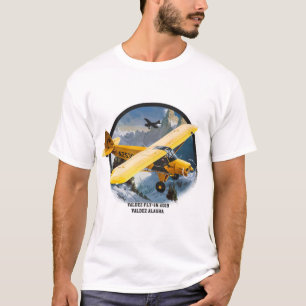 飛行機イラストレーション Tシャツ