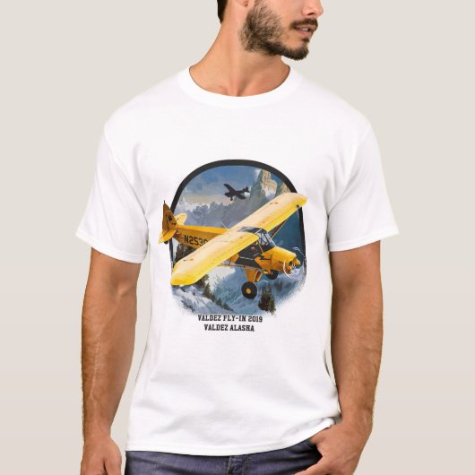 飛行機イラストレーション Tシャツ (正面)