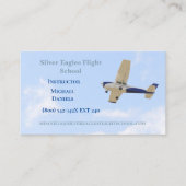 飛行機インスカイフライトスクールインストラクターパイロット 名刺 (正面)
