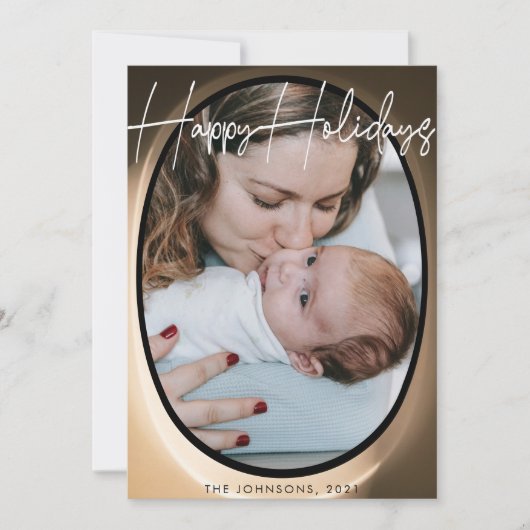 飛行機ウィンドウビューハッピーホリデーズフォトカード 招待状 (正面)