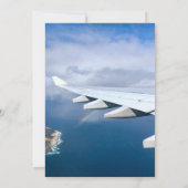 飛行機ウィンドウビューハッピーホリデーズフォトカード 招待状 (裏面)