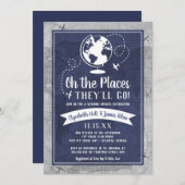 飛行機ウェディングシャワー招待状 招待状 (正面/裏面)