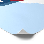 飛行機カスタム誕生日バナーポスタープリント ポスター (角)