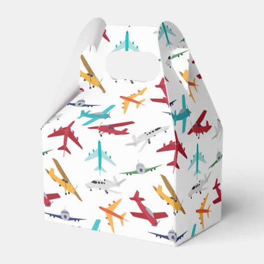飛行機カラフルの模様 フェイバーボックス (裏面サイド)