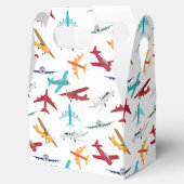 飛行機カラフルの模様 フェイバーボックス (オープン)