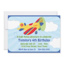 飛行機カラフル誕生日パーティー