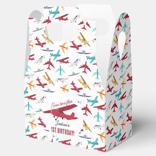飛行機キッズ1st誕生日パーティータイムフライ フェイバーボックス (オープン)