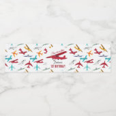飛行機キッズ1st誕生日パーティータイムフライ ペットボトルラベル (シングルラベル)
