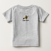 飛行機キュートベビーシャツ パンアート ベビーTシャツ (裏面)