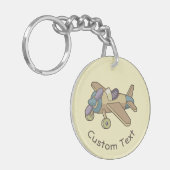 飛行機キーチェーン玩具 キーホルダー (正面左)