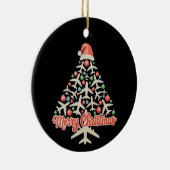 飛行機クリスマスツリーパイロットクリスマスホリデーファミリー セラミックオーナメント (右)