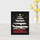 飛行機クリスマスツリーメリークリスマス最も好き カード (黄色い花)