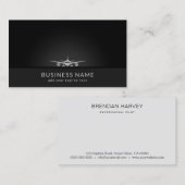 飛行機クールシルエットランディングオンターマック航空 名刺 (正面/裏面)