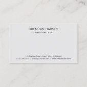 飛行機クールシルエットランディングオンターマック航空 名刺 (裏面)