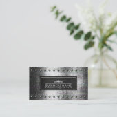 飛行機クールシルエット粗鋼リベット航空 名刺 (スタンド正面)