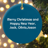 飛行機クール写真、メリークリスマス、パーソナライズ セラミックオーナメント