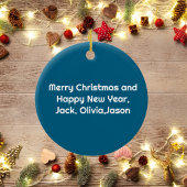 飛行機クール写真、メリークリスマス、パーソナライズ セラミックオーナメント