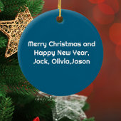 飛行機クール写真、メリークリスマス、パーソナライズ セラミックオーナメント